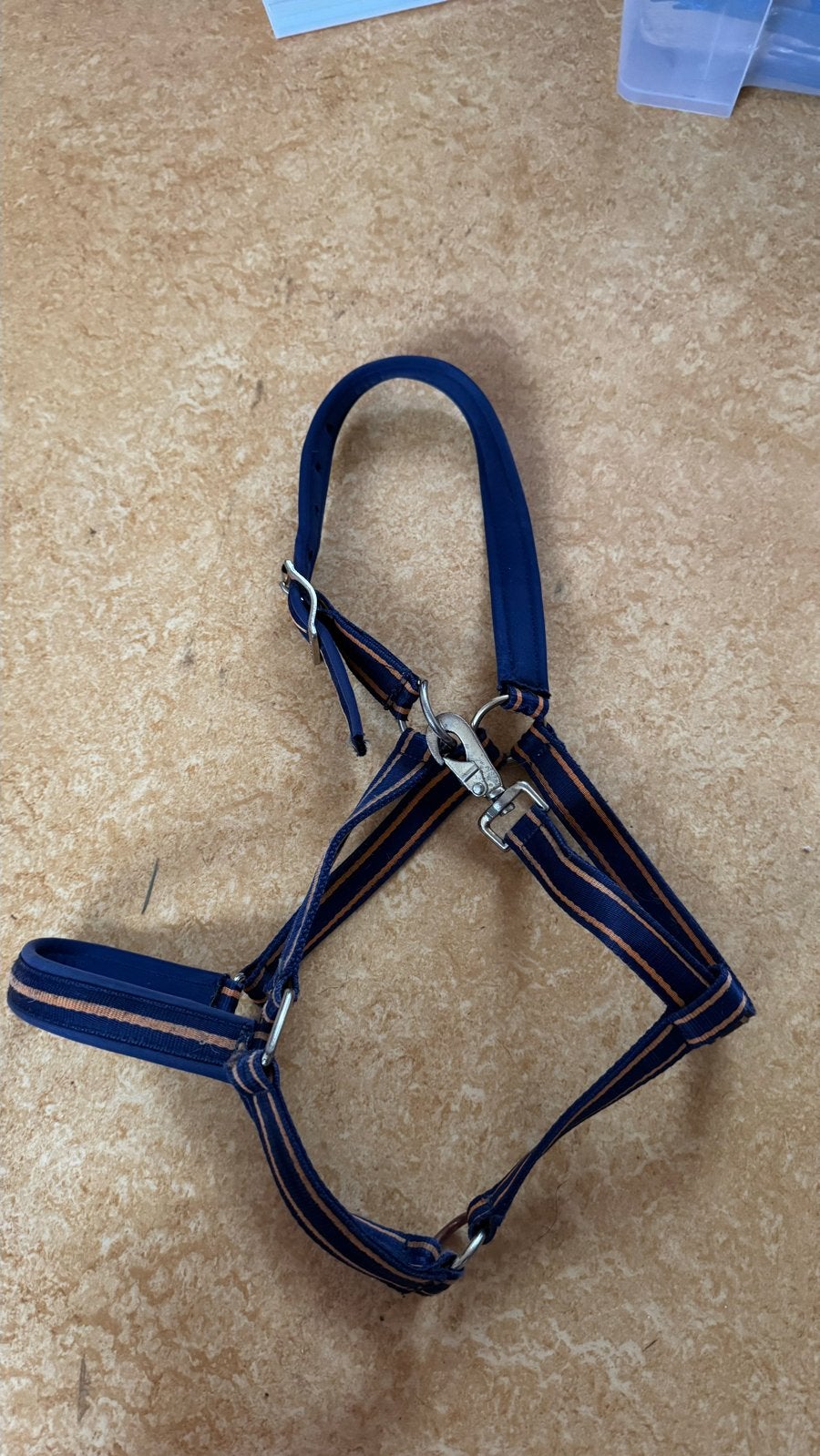 Bucas blauw oranje halster cob, Dieren en Toebehoren, Ophalen of Verzenden, Gebruikt