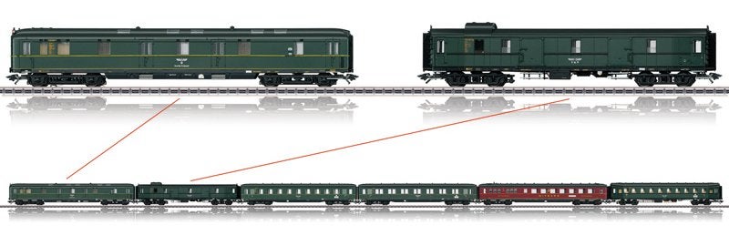 Marklin 43256 MHI Set sneltreinrijtuigen D 12 Nieuw, Wisselstroom, Treinset, Nieuw, Ophalen of Verzenden