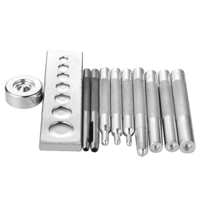 Drukknoop Aanzetter Set / Leer Leder Gereedschap Knoop Slag, Verzenden, Nieuw