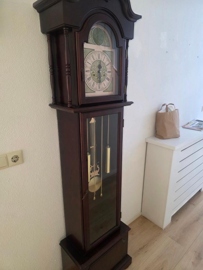 Klassieke staande klok met slinger en gewichten, Ophalen of Verzenden