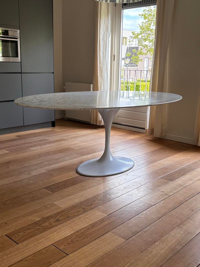 Tulp eettafel geïnspireerd op Eero Saarinen 200x120cm, Ophalen, 100 tot 150 cm, Zo goed als nieuw, Vijf personen of meer
