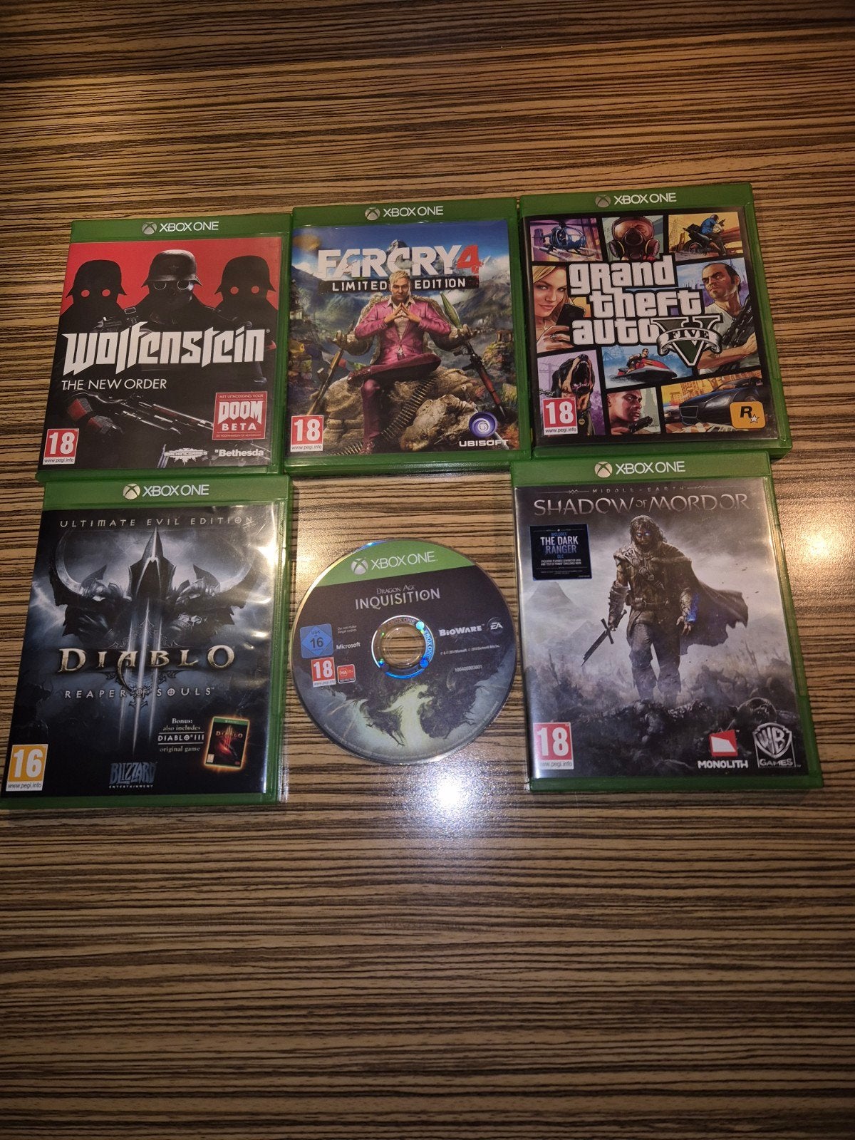 Xbox One Games: 6 spellen, Ophalen of Verzenden, Gebruikt, Met games