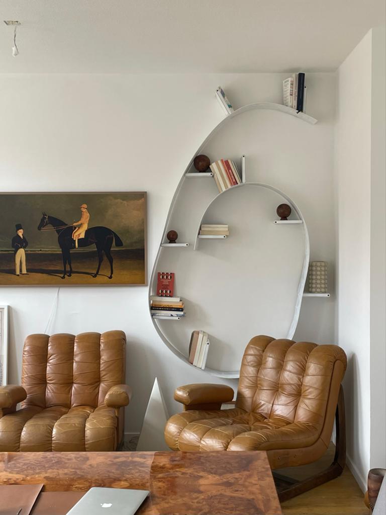 Twee bruin leren fauteuils, Huis en Inrichting, Fauteuils, Ophalen, Gebruikt, Leer, 75 tot 100 cm