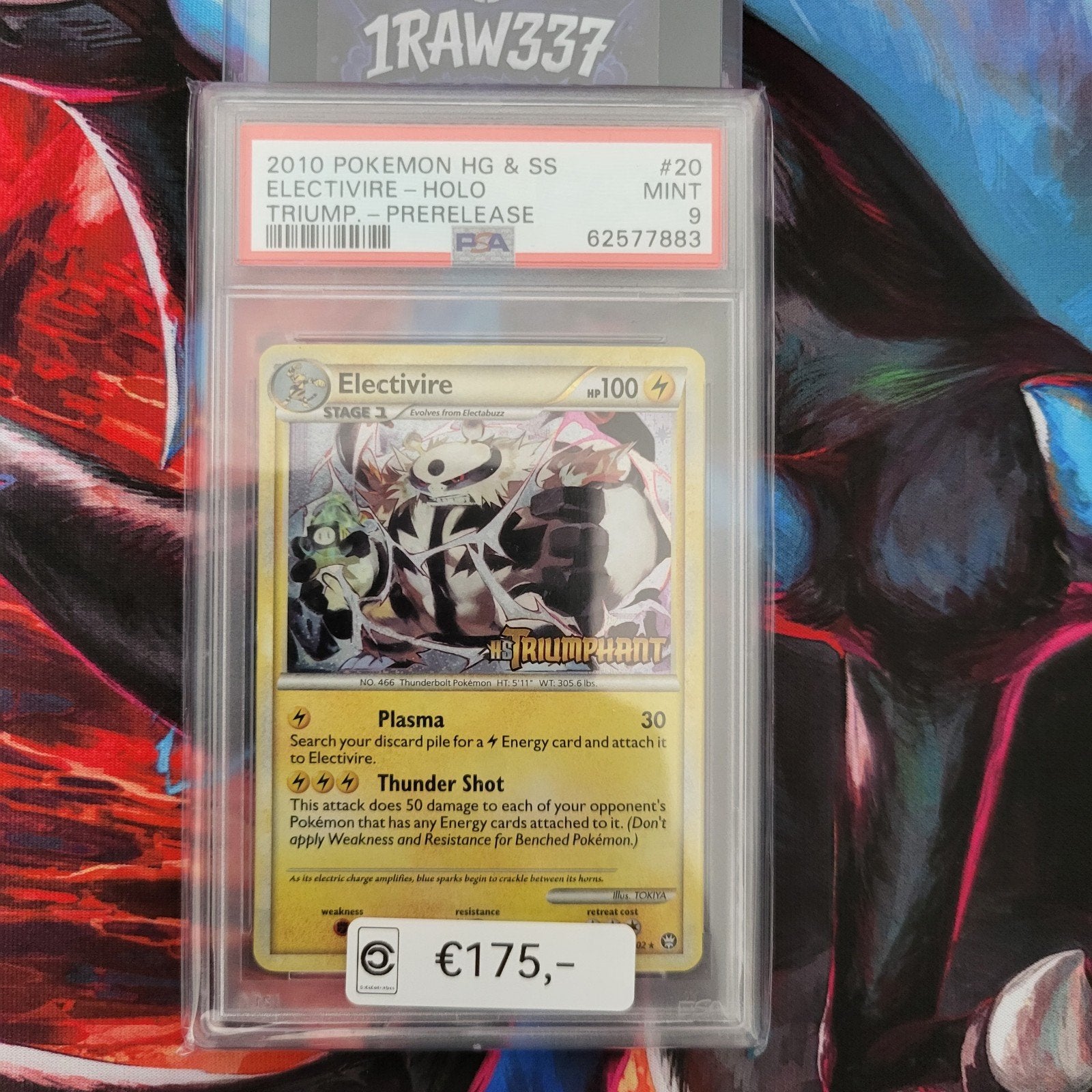 PSA 9 Electivire Prerelease Holo 20/102 HGSS Triumphant, Ophalen of Verzenden, Nieuw, Losse kaart, Foil