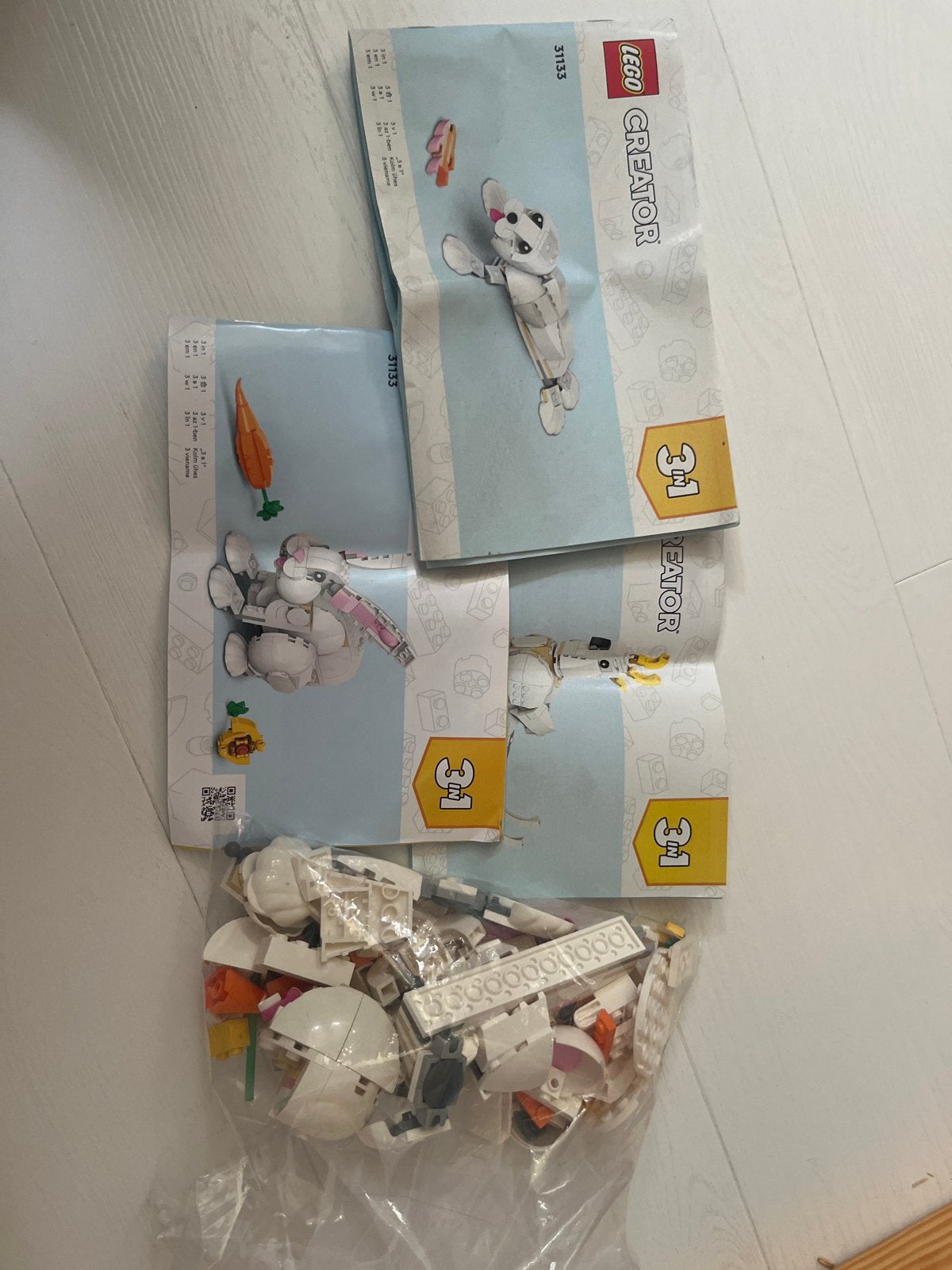 LEGO Creator 3-in-1 Wit Konijn (31133) - Zo goed als nieuw, Ophalen, Zo goed als nieuw, Overige merken