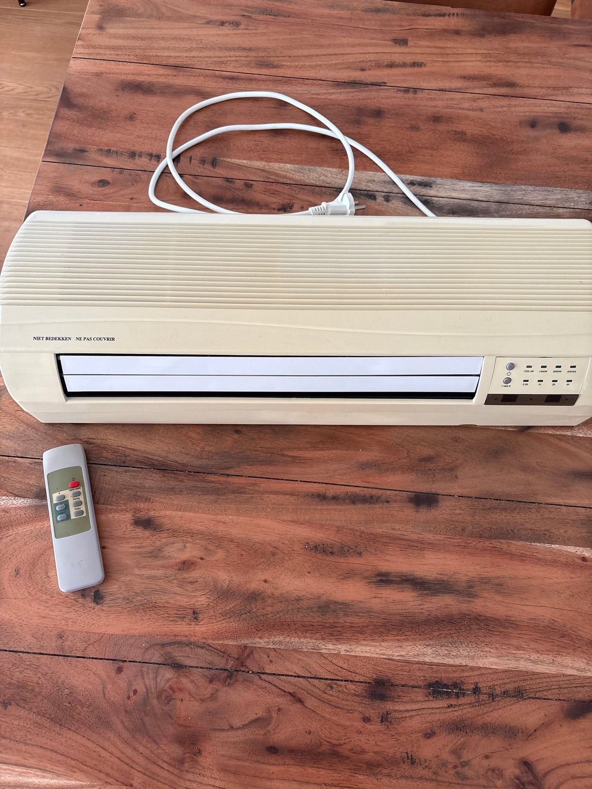 Wandverwarming KPT-2000A met afstandsbediening, Ophalen, Gebruikt, Minder dan 60 m³, 3 snelheden of meer