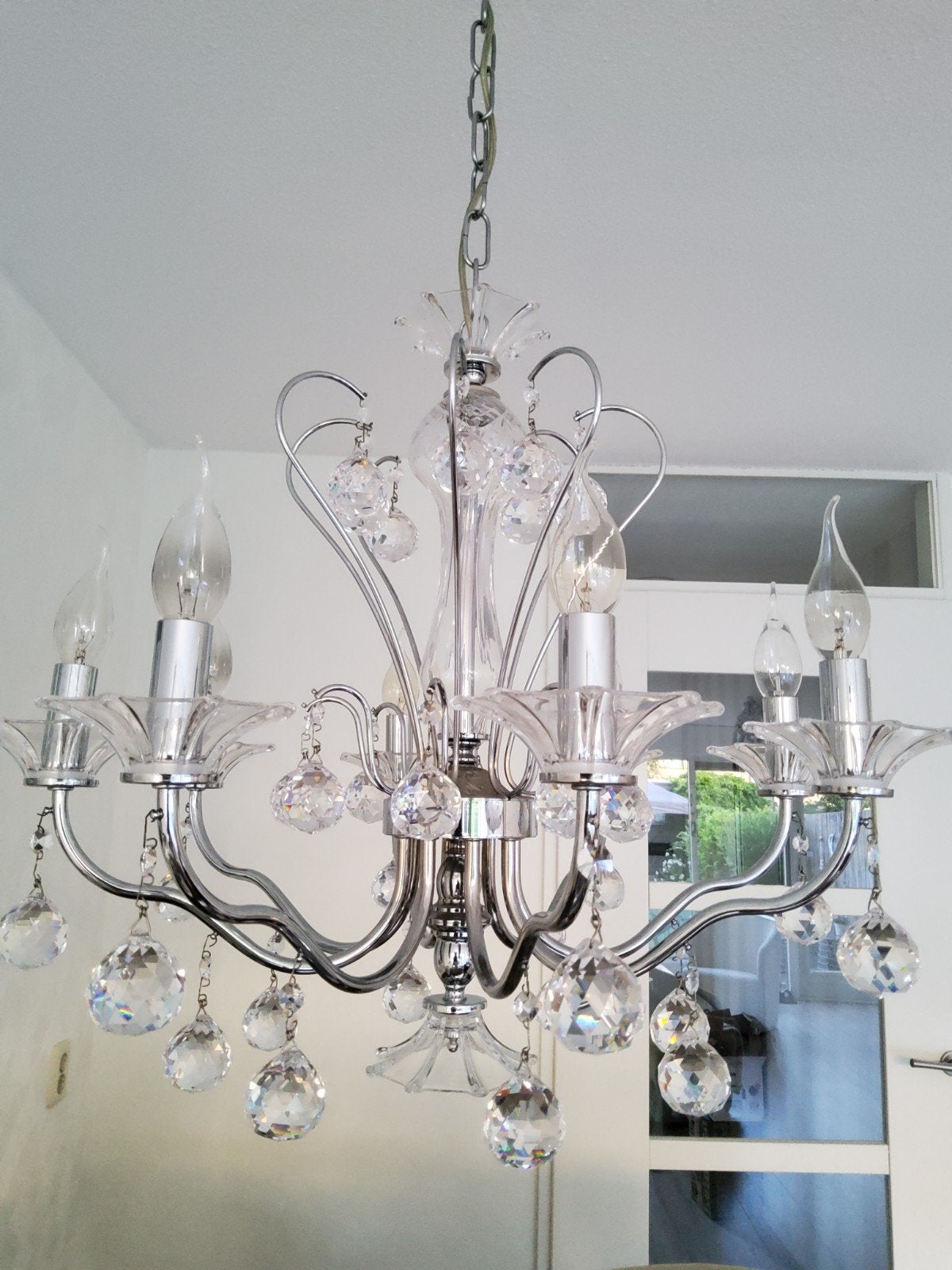 Hanglamp, Huis en Inrichting, Ophalen, Zo goed als nieuw, Glas