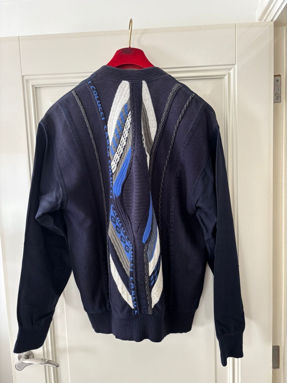 Carlo Colucci Vest - Donkerblauw met Patroon, Ophalen of Verzenden, Zo goed als nieuw, Maat 52/54 (L), Blauw