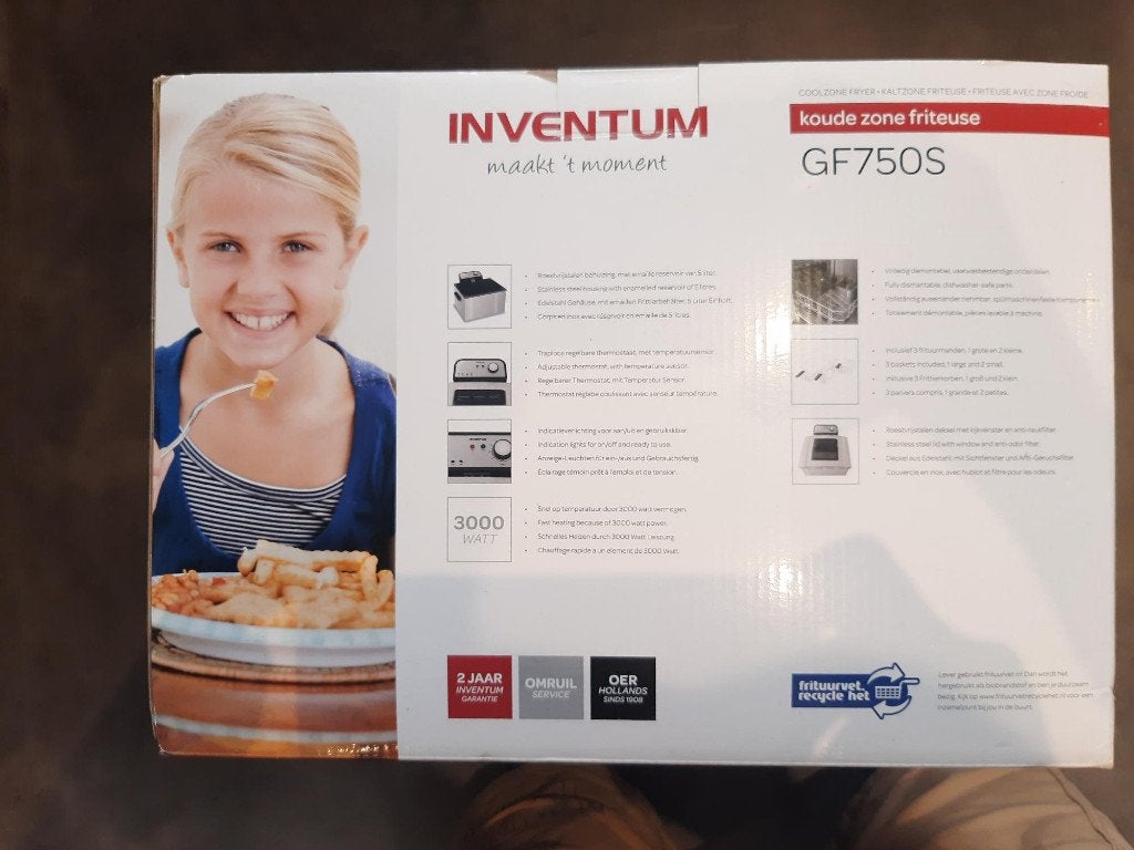 Fonkelnieuwe Frituurpan van Inventum, 4 liter of meer, Ophalen of Verzenden, Nieuw, Duo-friteuse