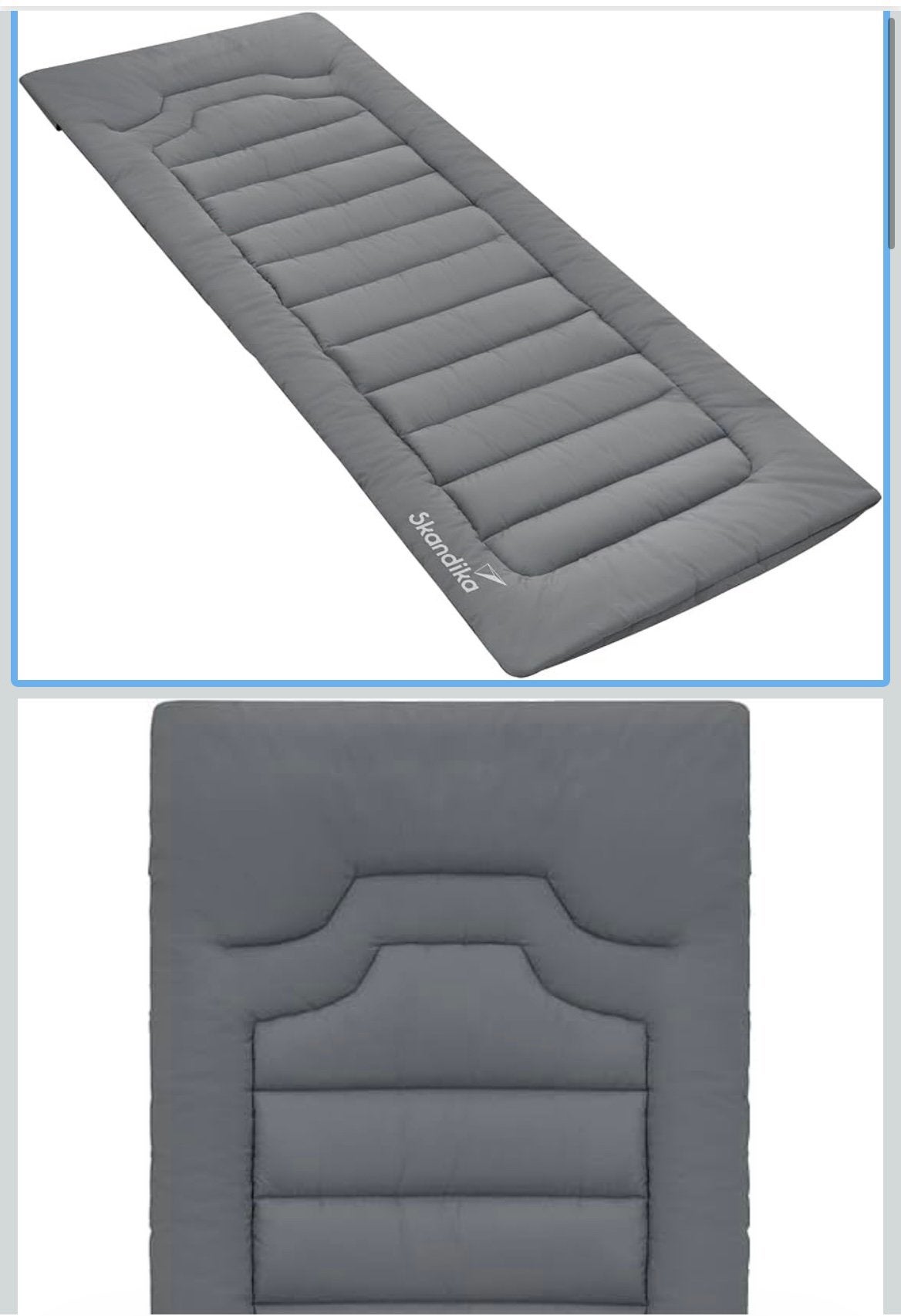 Skandika Campingbedkussen - 203 x 76 cm - veldbedkussen, Caravans en Kamperen, Luchtbedden, Ophalen, Zo goed als nieuw