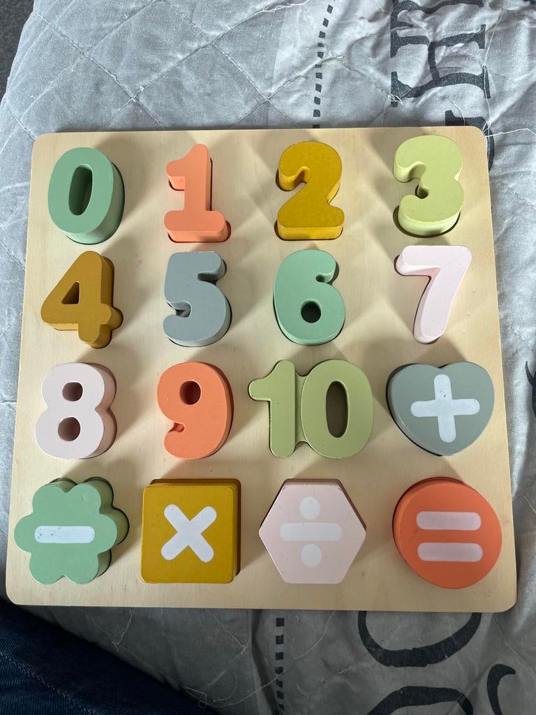 Houten legpuzzels: cijfers en letters, Ophalen of Verzenden, Gebruikt, Overige typen