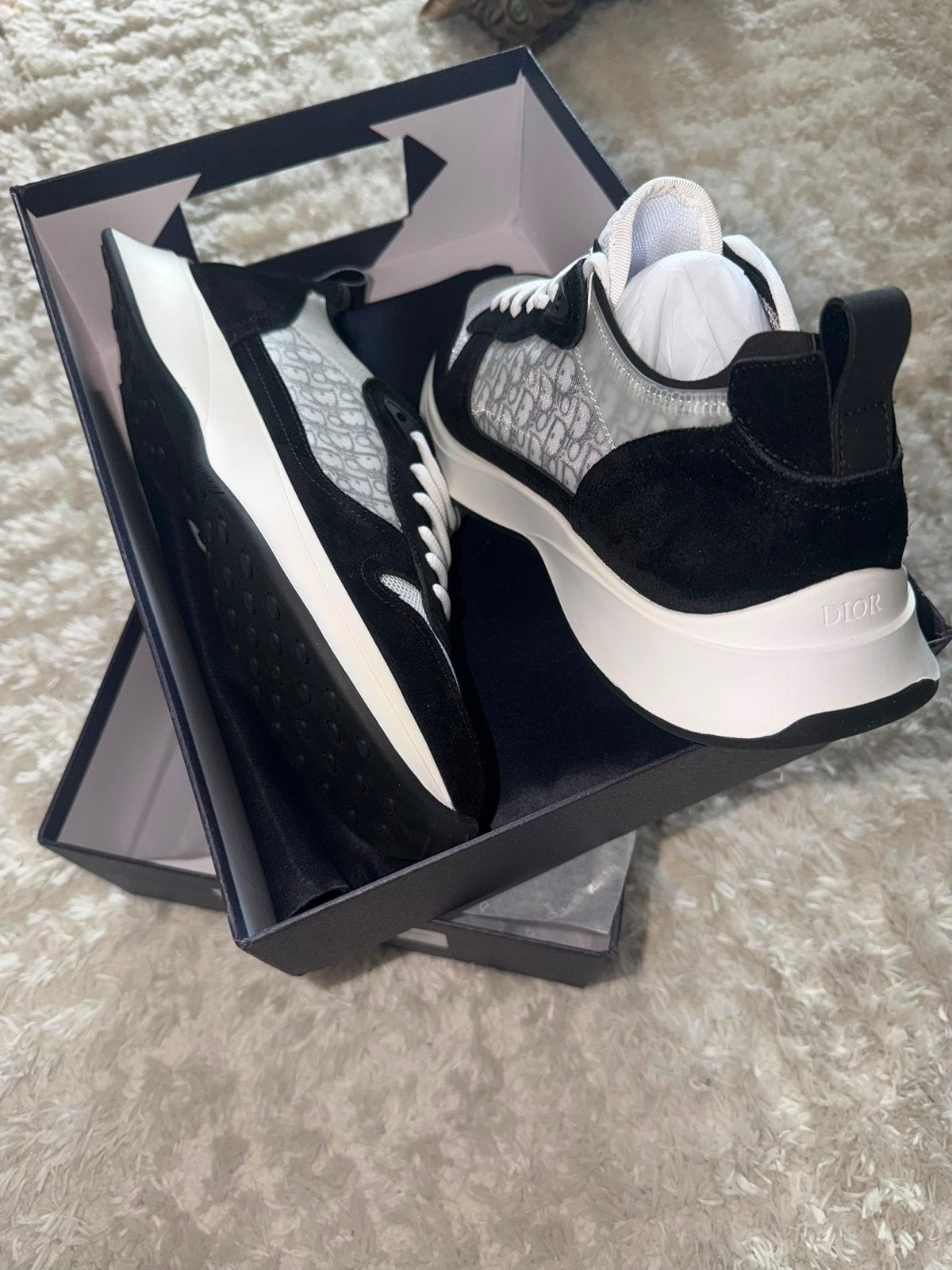 Dior B25 ROID Sneakers - Zwart/Wit - Voorraad beperkt!, Ophalen of Verzenden, Nieuw, Zwart, Sneakers of Gympen