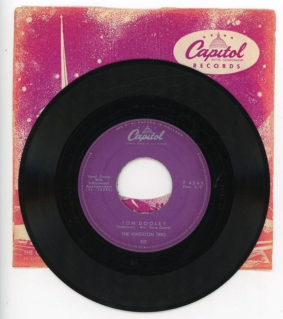 Single van the Kingston Trio uit 1958 - made in holland -, Gebruikt, 7 inch, Inclusief binnenhoes, Ophalen of Verzenden