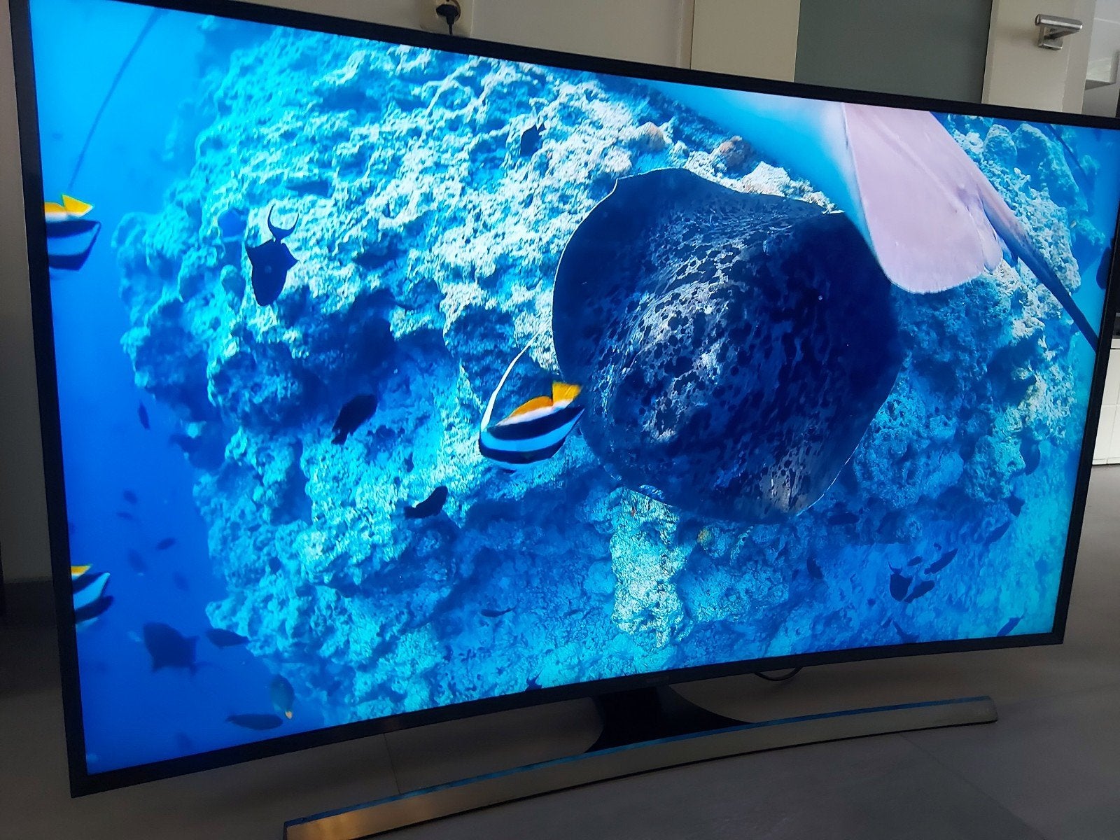 Groot 55" Samsung Curved 4K UHD Smart TV, Ophalen, 50 Hz, Zo goed als nieuw, Samsung
