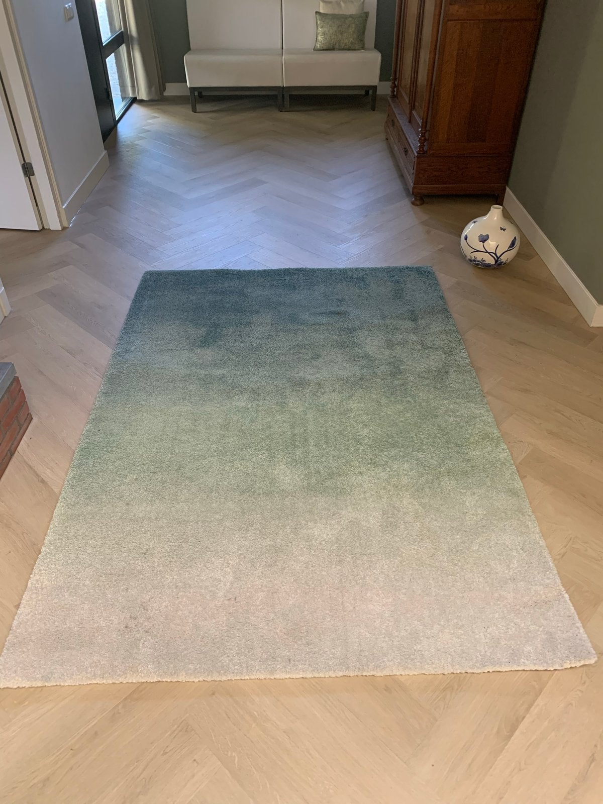 IKEA Hotellrum vloerkleed 160x230 cm met ondertapijt, 150 tot 200 cm, 200 cm of meer, Ophalen of Verzenden, Zo goed als nieuw