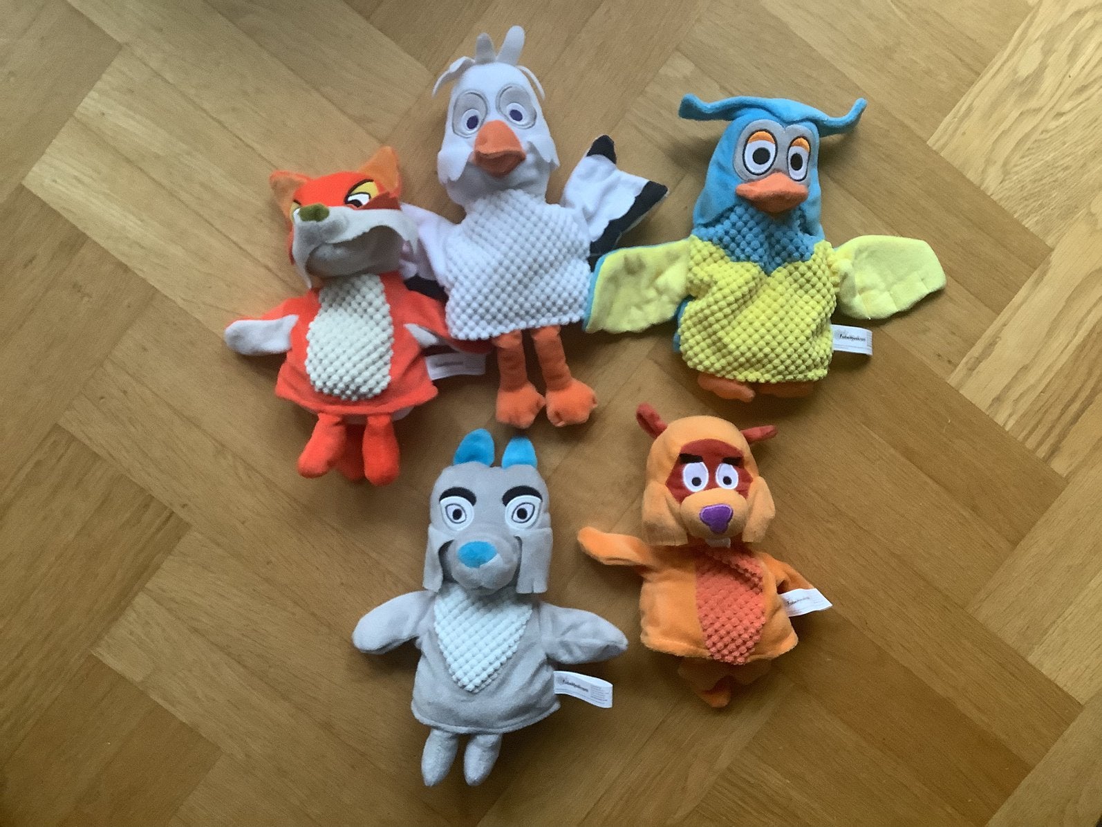 Handpoppen Fabeltjeskrant 5 stuks, Overige supermarkten, Ophalen of Verzenden