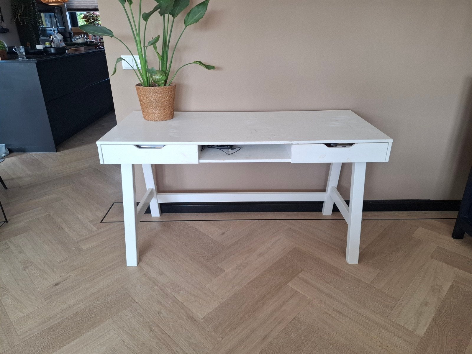 Wit bureau van Woood, Ophalen, Gebruikt, Hout, Overige merken