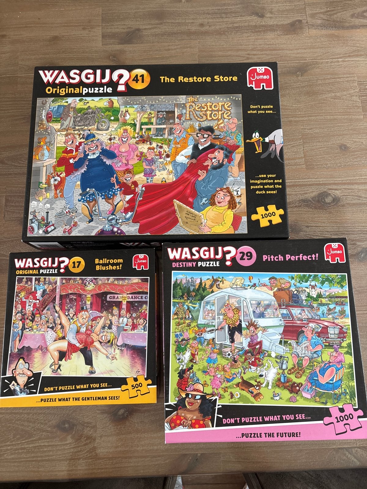 Wasgij Puzzels: The Restore Store, Ballroom Blushes, Pitch P, Hobby en Vrije tijd, Denksport en Puzzels, Ophalen of Verzenden