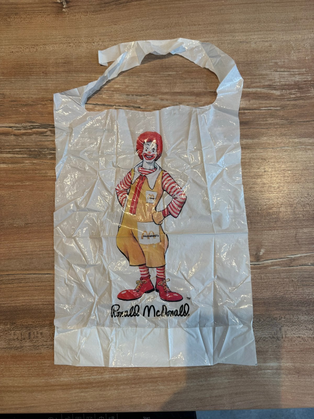 Vintage McDonald's Ronald McDonald plastic slabber, Ophalen of Verzenden, Gebruikt