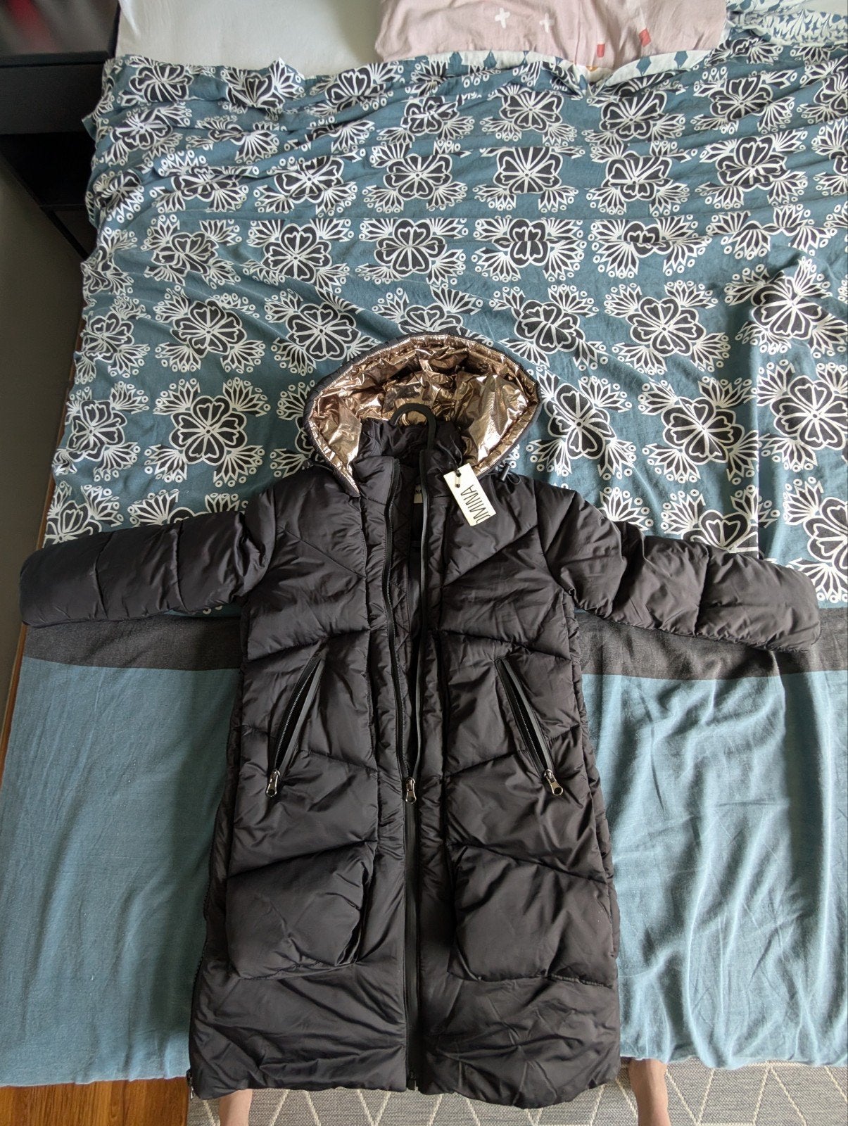 Nieuwe Fraacomina winterjas - Zwart met goud, Fraacomina, Ophalen of Verzenden, Nieuw, Zwart