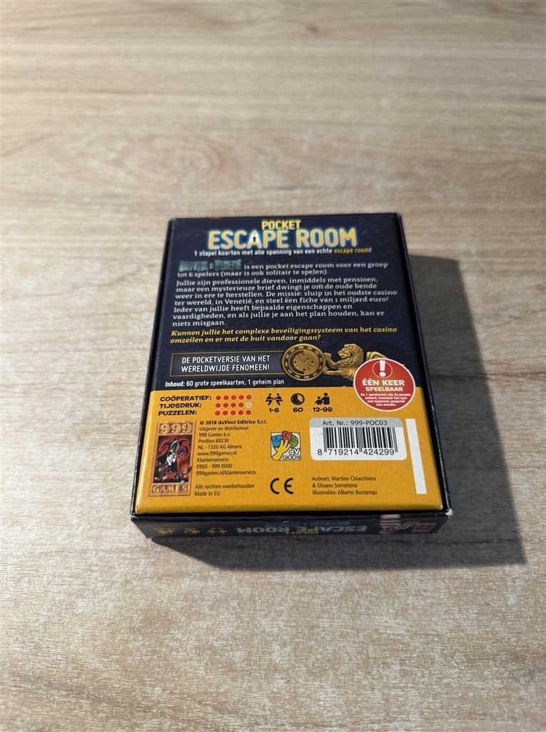 pocket escape room - diefstal in ventie - S7112, Verzenden, Zo goed als nieuw