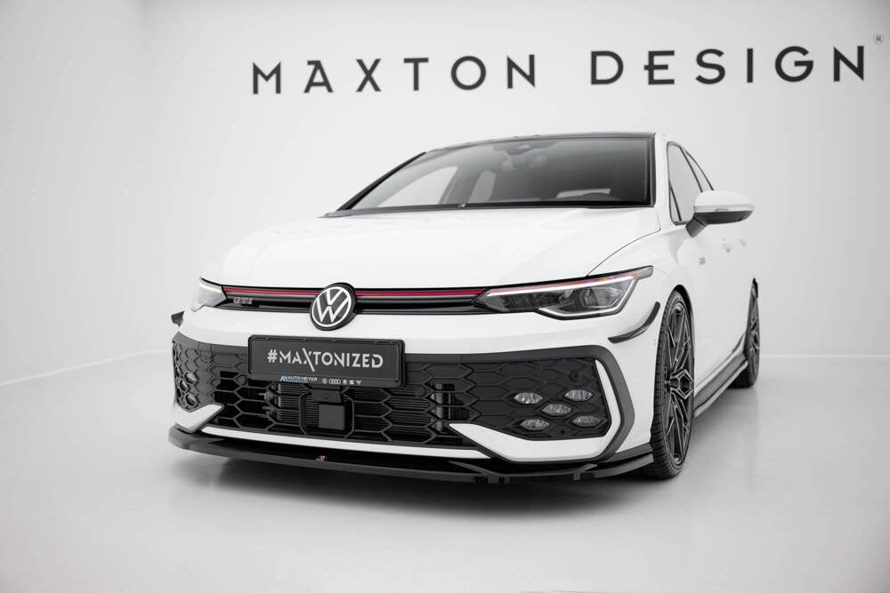 FRONT SPLITTER V.4 VOLKSWAGEN GOLF GTI GTE R-LINE MK8 FL, Verzenden, Maxton Design, Sales@maxtondesign.eu, Polen