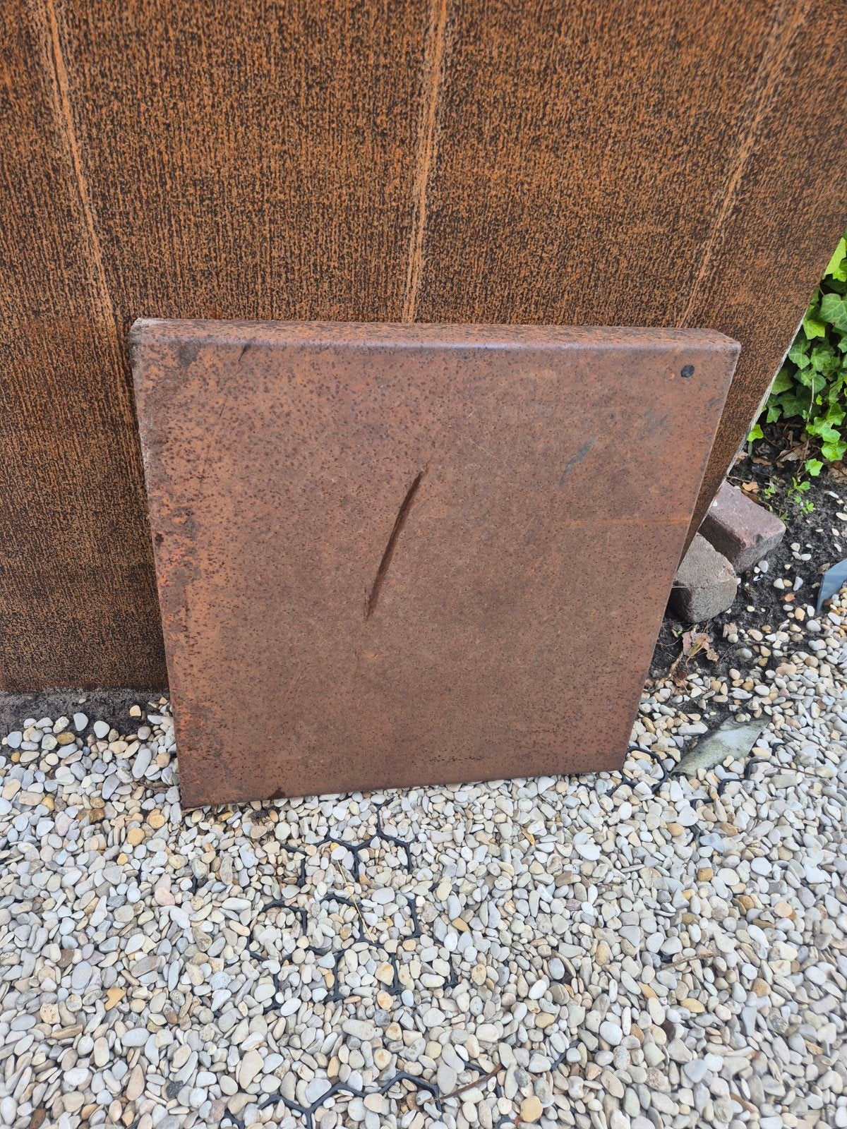 Cortenstaal staptegels met grindtegel, 10 stuks, Tuin en Terras, Ophalen, Gebruikt, Overige materialen, Overige typen