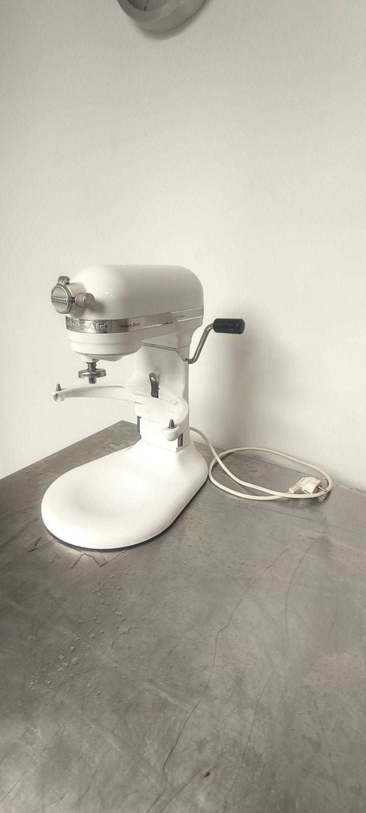 KitchenAid Heavy Duty Mixer - Wit, 4 liter of meer, Ophalen of Verzenden, Gebruikt, 3 snelheden of meer