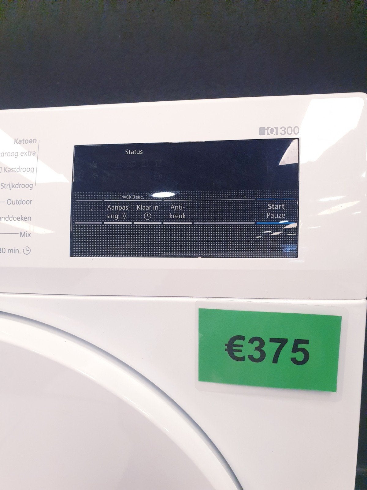 warmtepomp droger Siemens 7kg IQ300 A+ 1JAAR Garantie, 6 tot 8 kg, Anti-kreukfase, Overige typen, Refurbished