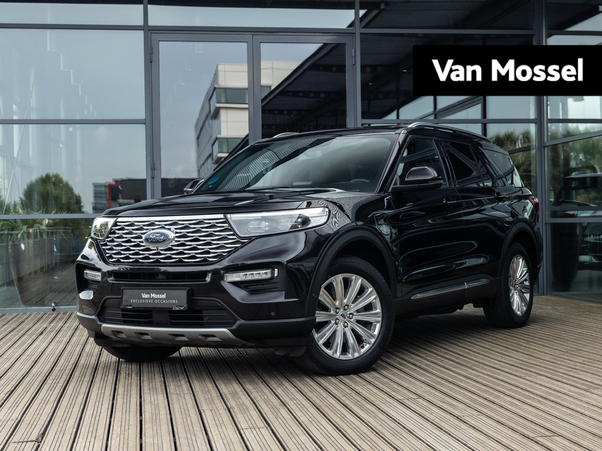 Ford Explorer 3.0 V6 ECOBOOST | PHEV | PLATINUM | 7-ZITTER |, 12 maanden, 14 kWh, Euro 6, Zwart