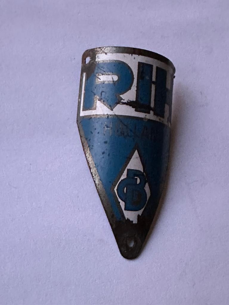 Oud RIH Holland balhoofdplaatje. Balhoofd plaatje., Verzamelen, Merken en Reclamevoorwerpen, Ophalen of Verzenden, Gebruikt, Gebruiksvoorwerp