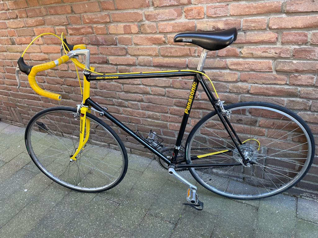 Panasonic SX-3000 racefiets - Zwart/Geel, 28 inch, Gebruikt, 53 tot 57 cm, Ophalen