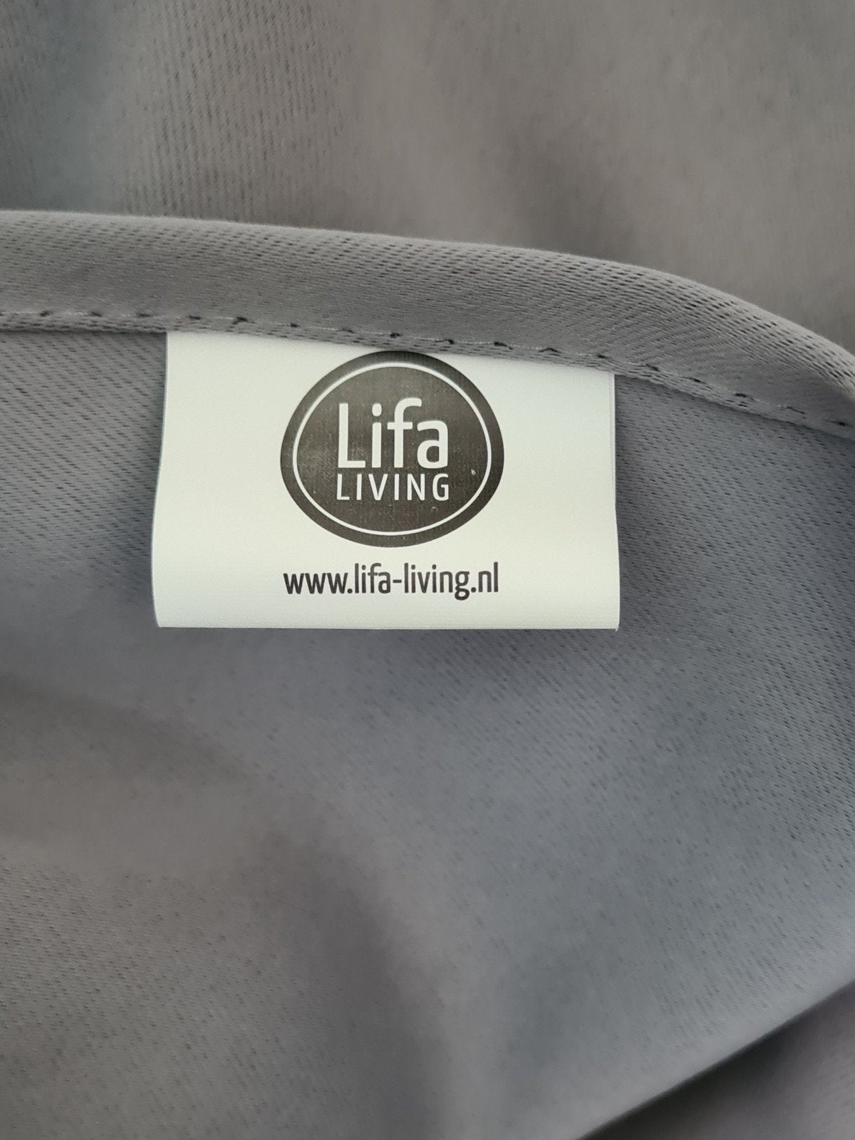 LIFA Living Gordijnen - zilvergrijs - Met haken 2x2,5m (x2), Ophalen, Overgordijn, LIFA Living, Zo goed als nieuw