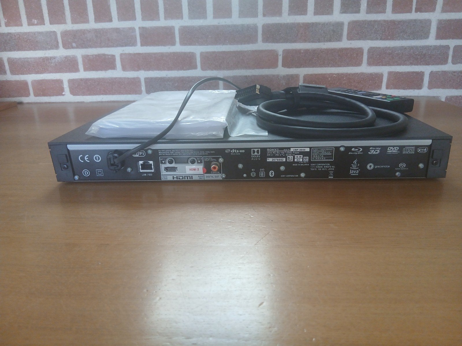 Sony Ultra HD Blu-ray/DVD Speler met afstandsbediening, Ophalen of Verzenden, Nieuw, Sony