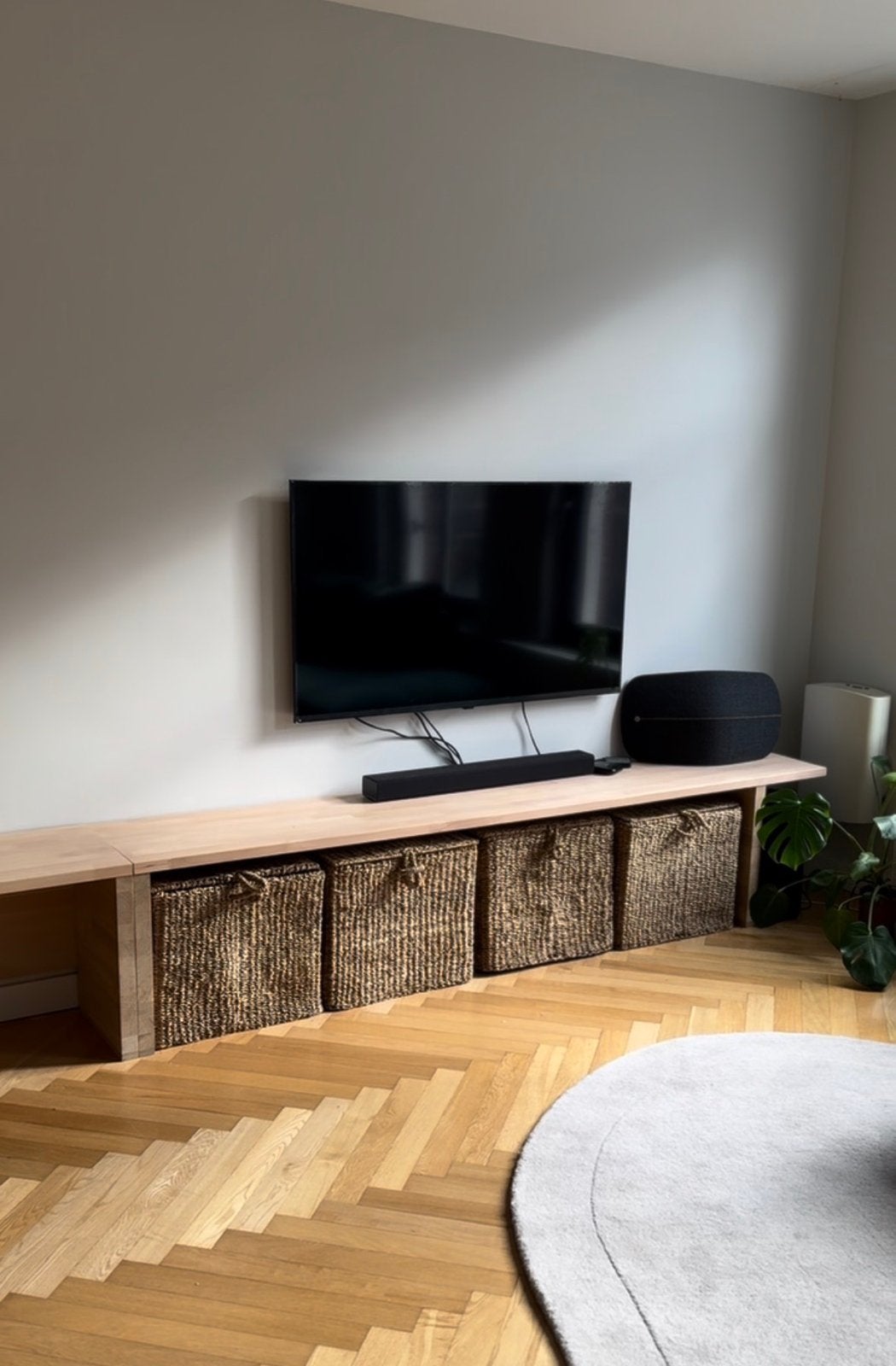 Wood slabs (Customade bench and tv cabinet), Ophalen, Zo goed als nieuw, 25 tot 50 cm, Minder dan 100 cm