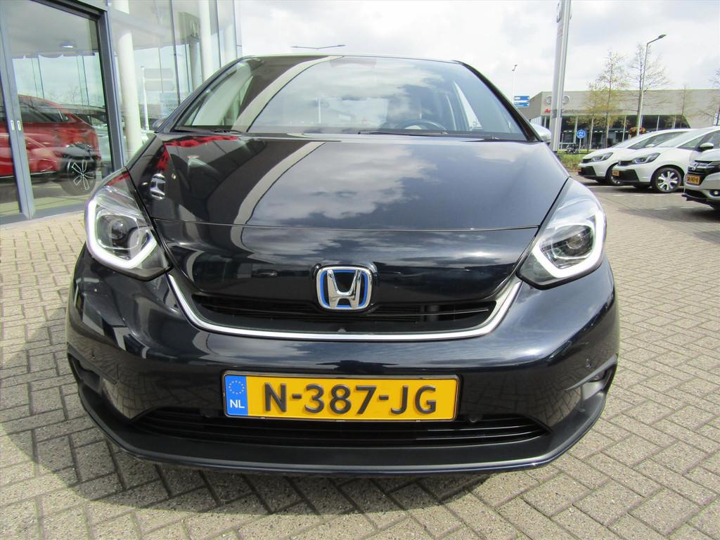 Honda Jazz 1.5 i-MMD 109pk Hybrid CVT Executive, Trekhaak, A, Automaat, Blauw, Leder en Stof, Elektronische parkeerrem