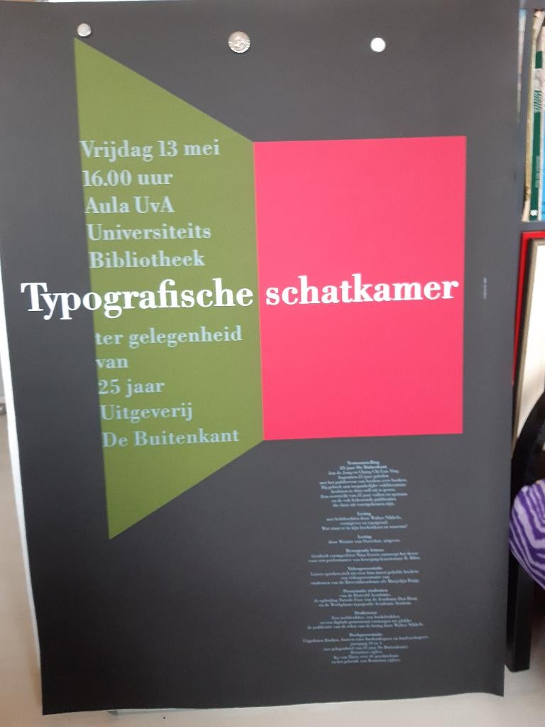 Originele poster Typografische schatkamer Gielijn Escher, Verzenden, A1 t/m A3, Film en Tv, Rechthoekig Staand