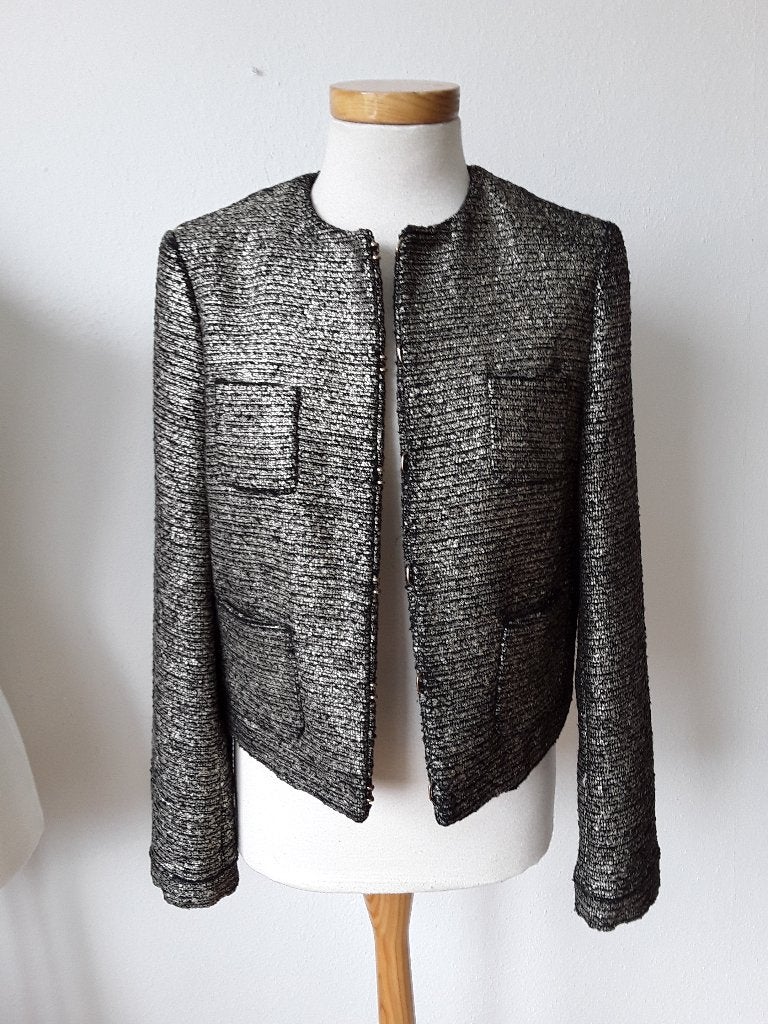 Jasje mt 42 van Stefanel, goud/zwart, Overige kleuren, Verzenden, Maat 42/44 (L), Zo goed als nieuw