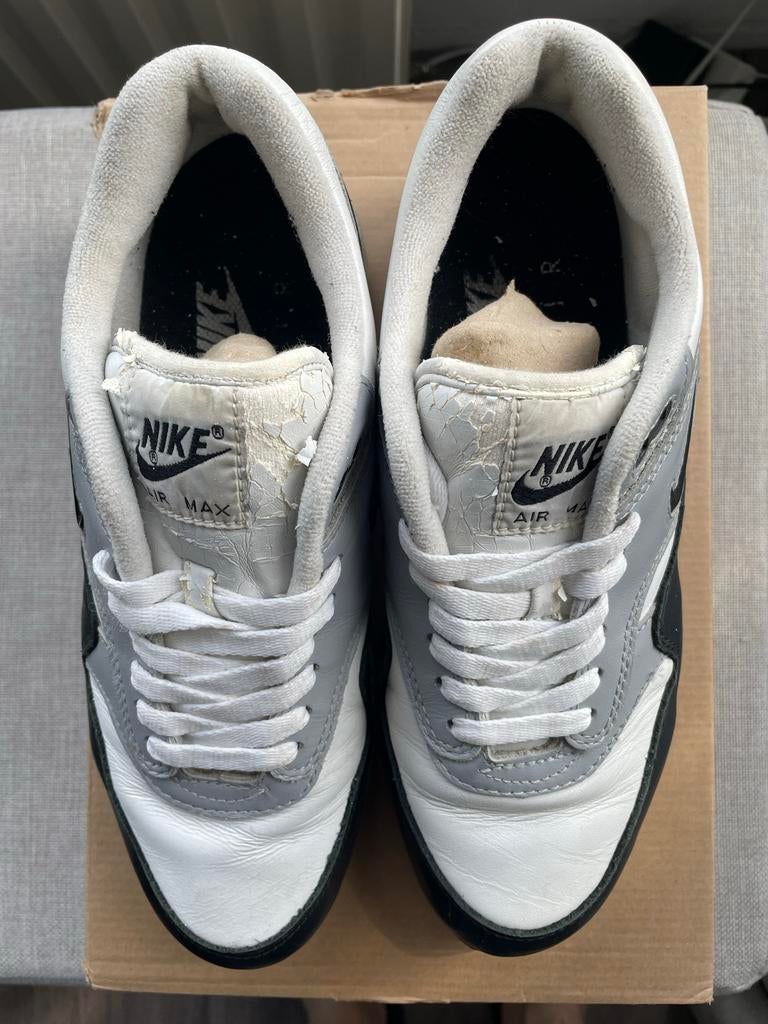 Nike Air Max 1 Leather Jewel (2003) - US7.5/EU40.5, Ophalen of Verzenden, Gedragen, Wit, Sneakers of Gympen