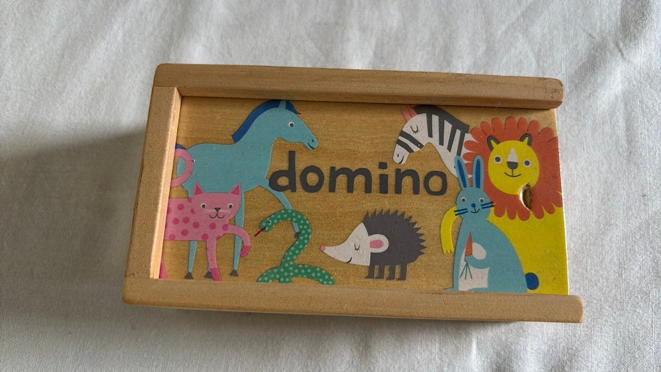 HEMA houten dieren domino spel, Ophalen of Verzenden, Zo goed als nieuw