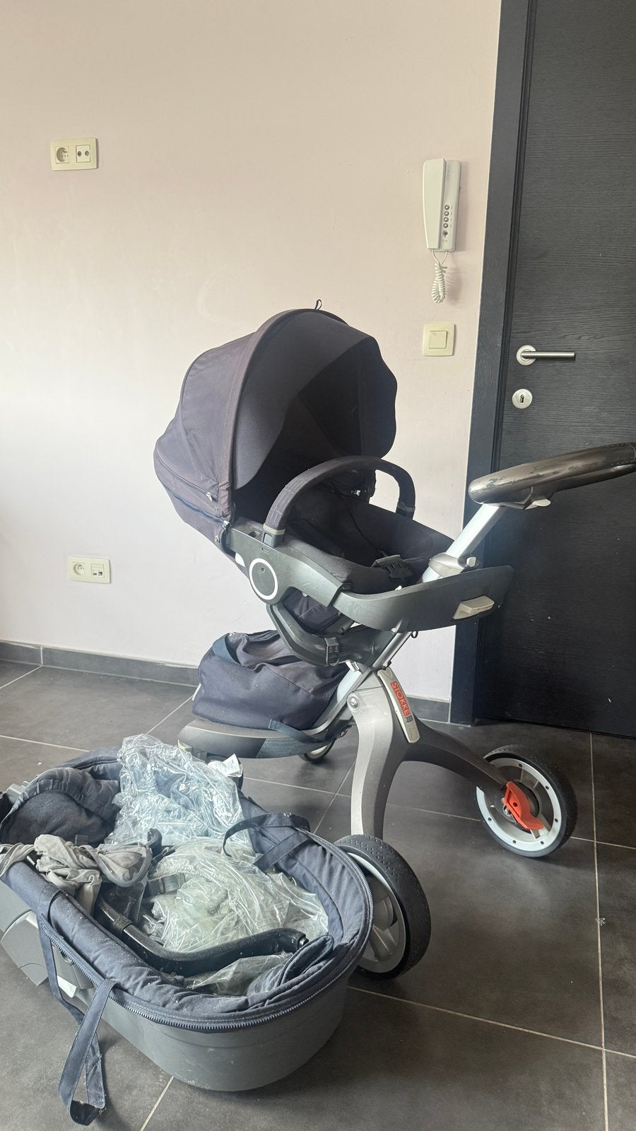Stokke Kinderwagen met Reiswieg - Compleet Pakket, Overige merken, Gebruikt, Ophalen of Verzenden, Combiwagen