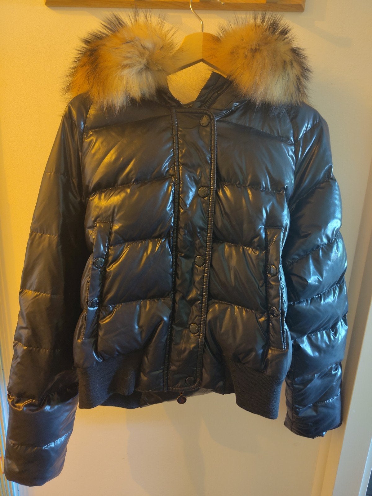 Originele Moncler Alpin Donsjas Maat 4, Verzenden, Zwart, Moncler, Maat 42/44 (L)