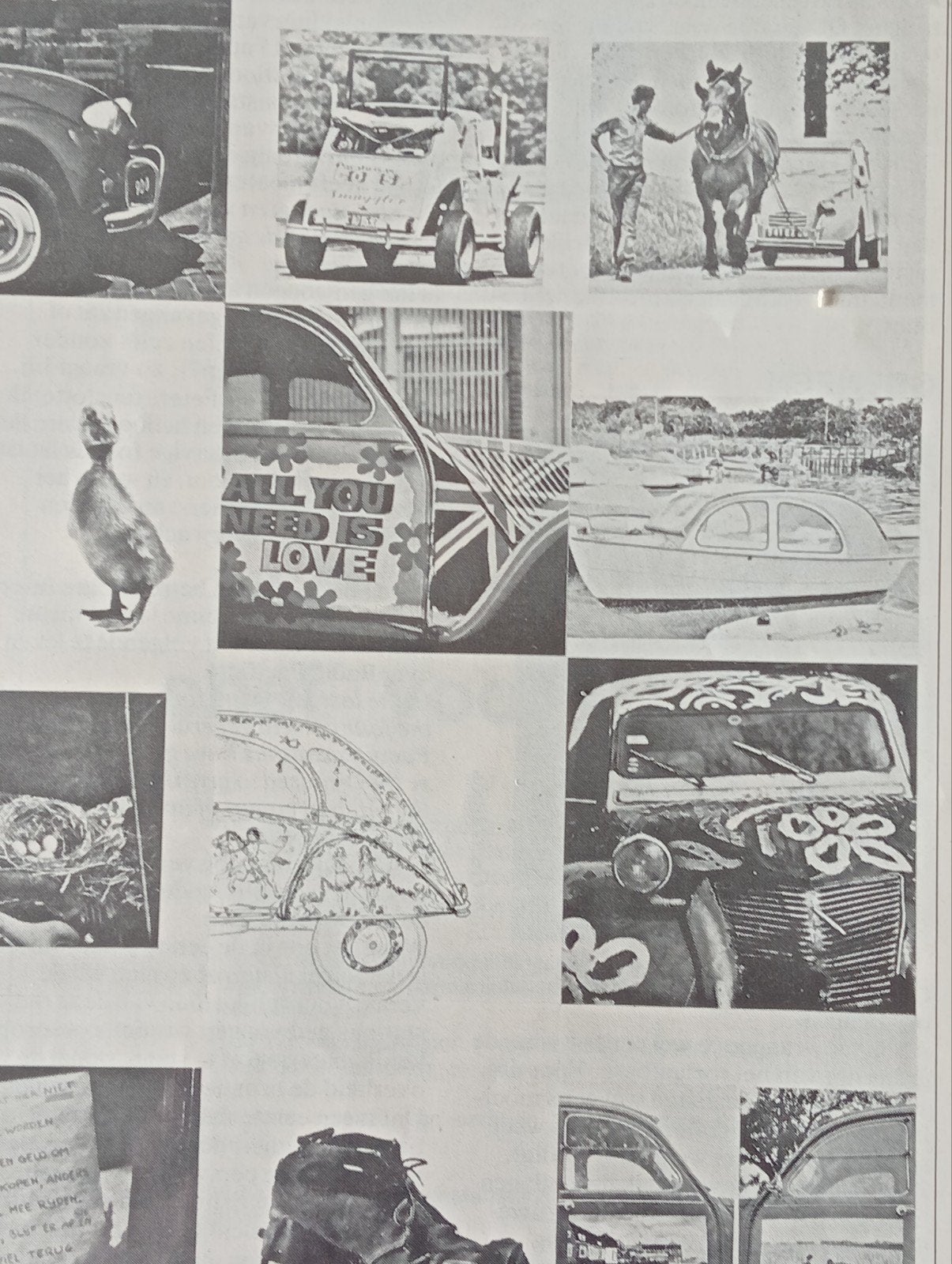 Citroën Eend 2CV advertentie pagina begin jaren zeventig, Ophalen of Verzenden, 1960 tot 1980, Knipsel(s)