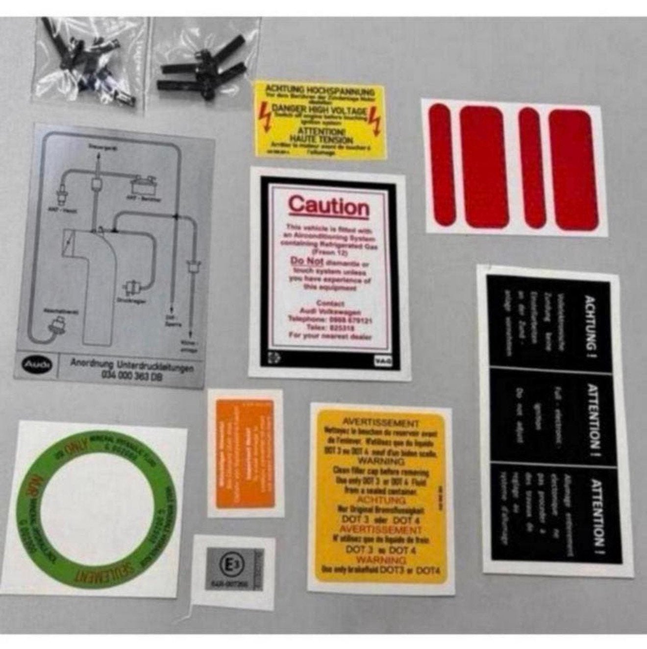 Audi Ur quattro 20 Klep RR vacuüm Slang Decal sticker set, Ophalen of Verzenden, H, H, H