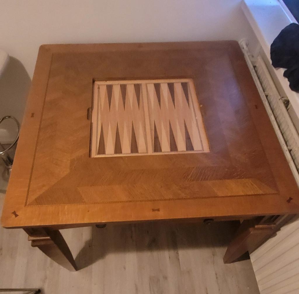 Houten Backgammon/Triktrak tafel(102cm x 102cm),, Ophalen