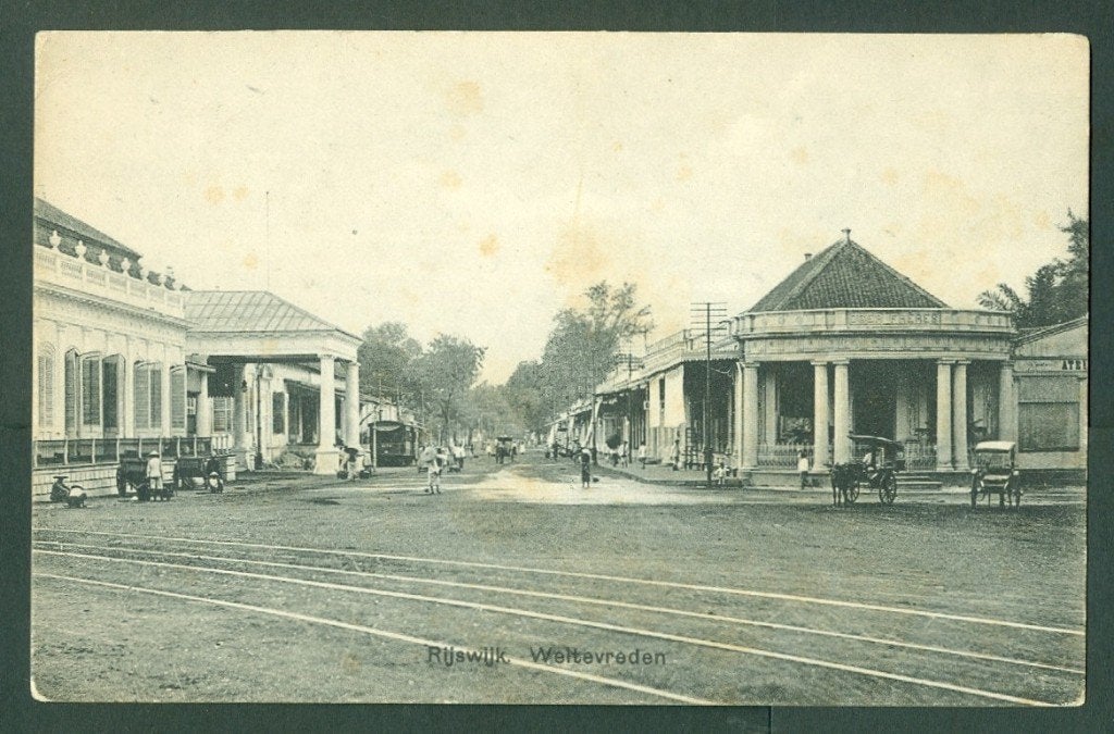 AK Nederlands Indie Weltevreden Rijswijk, Verzamelen, Ophalen of Verzenden, Voor 1920, Ongelopen, Zuid-Holland