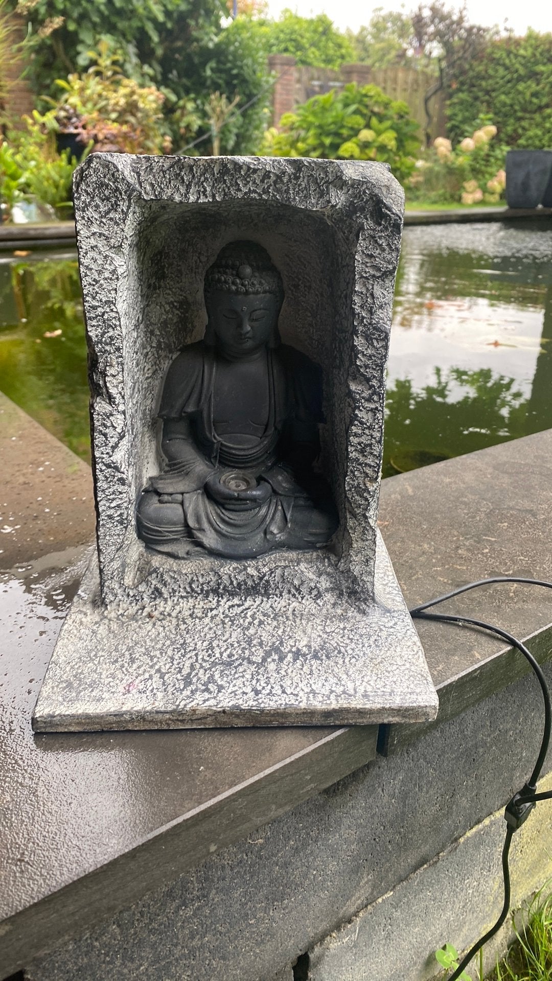Klein waterornament, Tuin en Terras, Waterpartijen en Fonteinen, Ophalen, Gebruikt, Kunststof, Waterornament