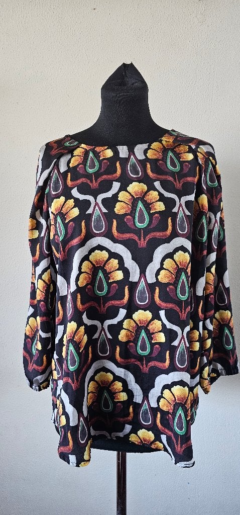 Vanilia blouse maat 40 met kleurrijke print, Maat 38/40 (M), Meerkleurig, Vanilia, Ophalen of Verzenden