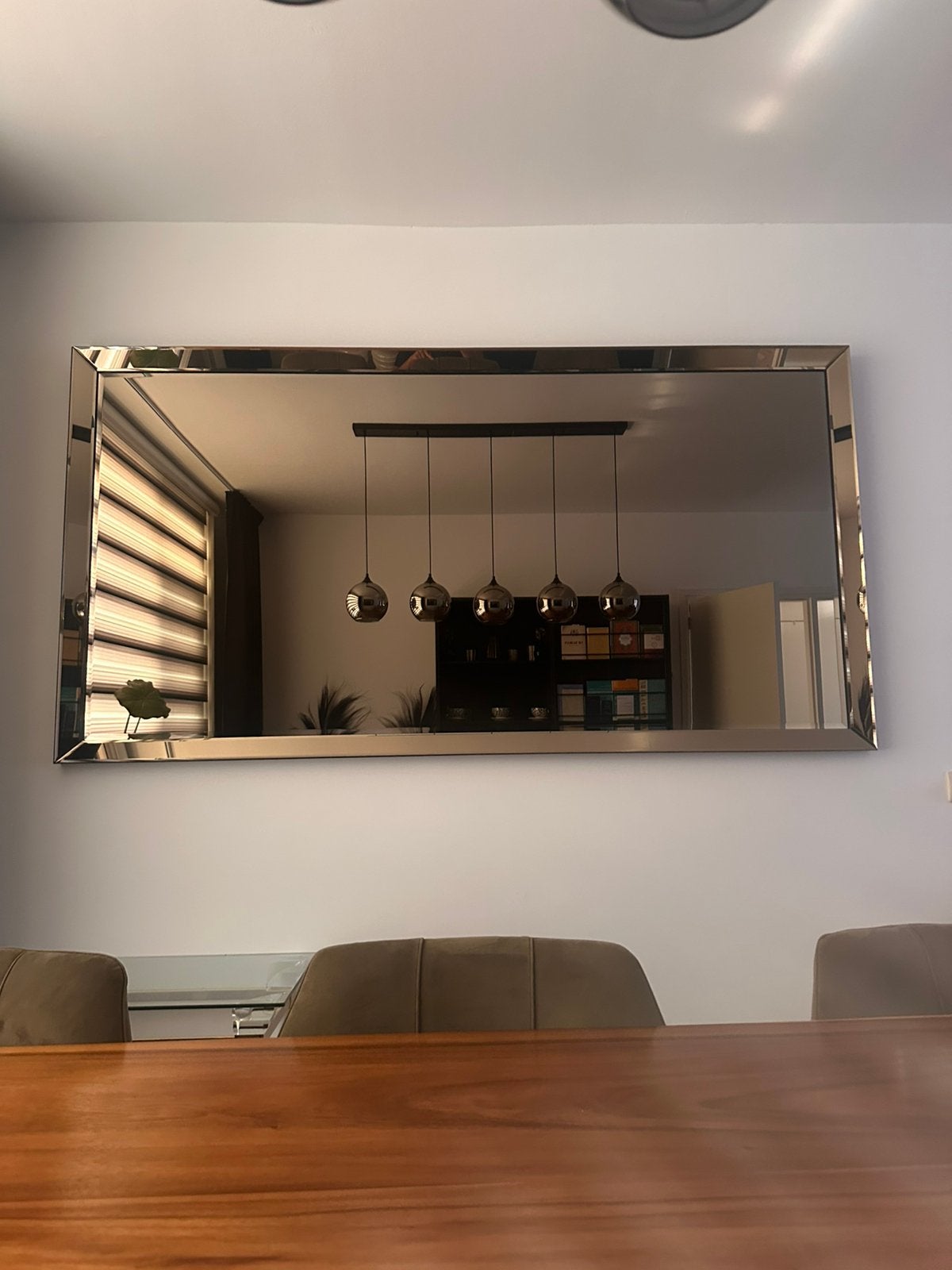 Grote luxe design spiegel Arowonen – 213 x 111 cm, Ophalen, 100 tot 150 cm, 125 cm of meer, Zo goed als nieuw