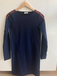 Blauwe jurk van Madison  S.C.M, travel stof maat 152/158, Meisje, S.C. Madison, Ophalen of Verzenden, Zo goed als nieuw